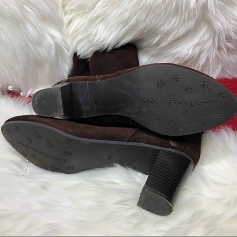 Isaac Mizrahi Live Mid-calf Suede Boots Brown 10 - Picture 14 of 16